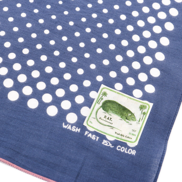 KAPITAL FASTCOLOR SELVEDGE BANDANA COCO SWALLOWTAIL NAVY