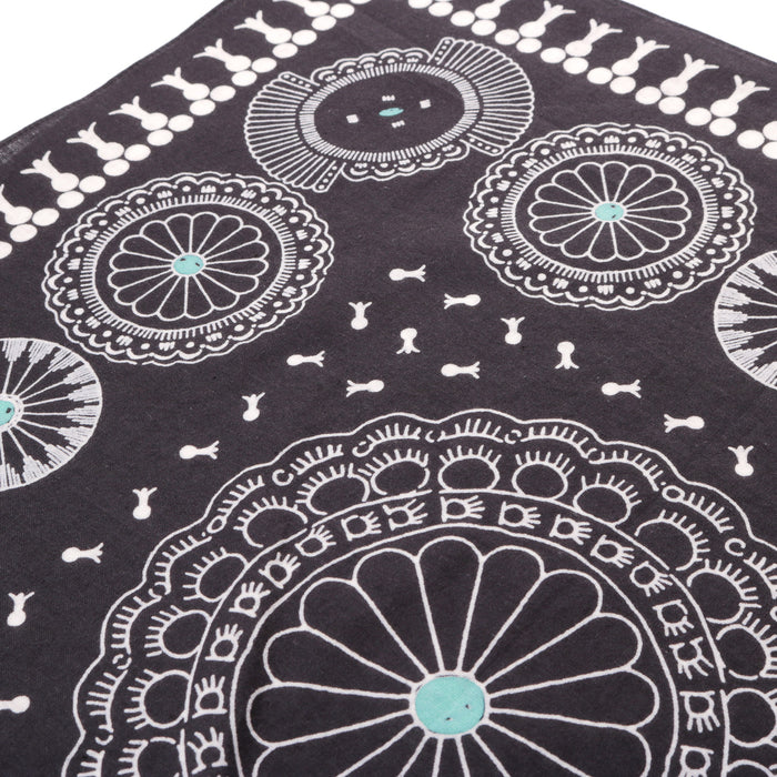KAPITAL FASTCOLOR SELVEDGE BANDANA CONCHO BLACK
