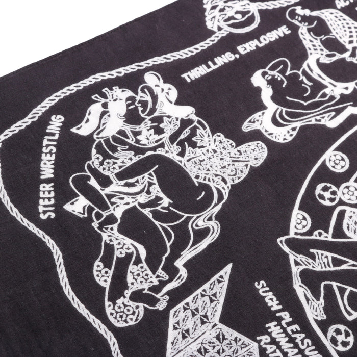KAPITAL FASTCOLOR SELVEDGE BANDANA YOBAI BLACK