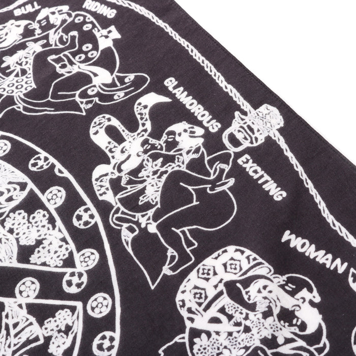 KAPITAL FASTCOLOR SELVEDGE BANDANA YOBAI BLACK