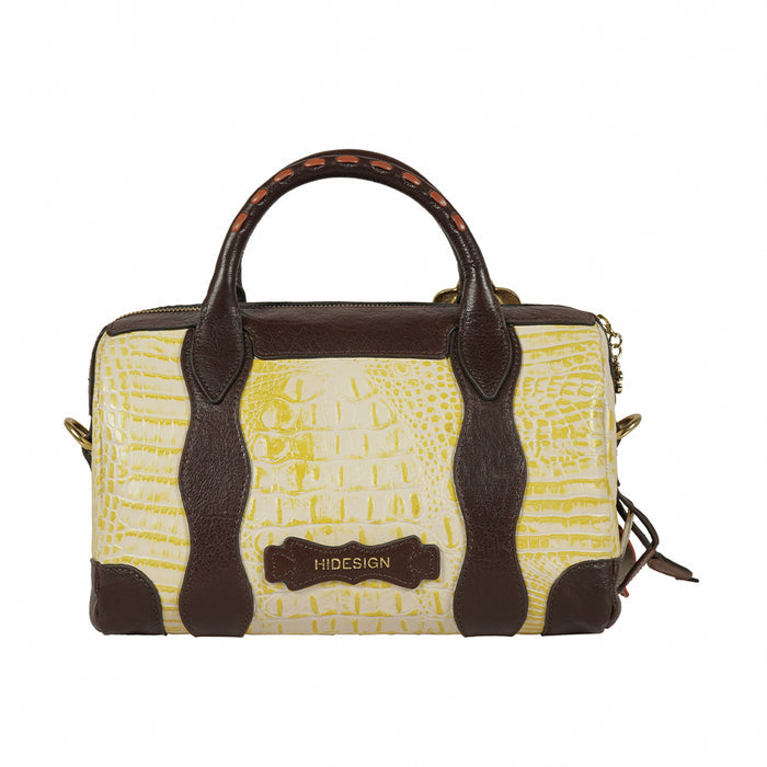 Kiko - 02 Yellow Leather Bowling Bag