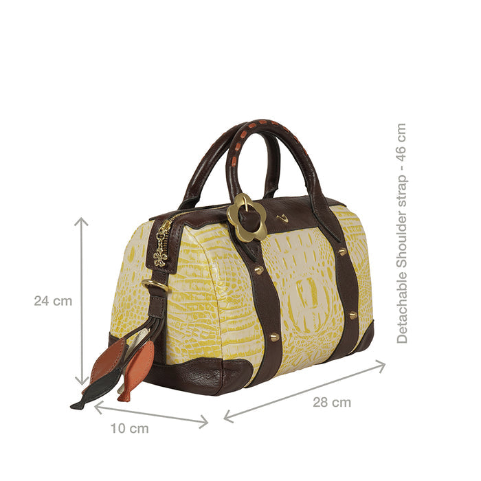 Kiko - 02 Yellow Leather Bowling Bag