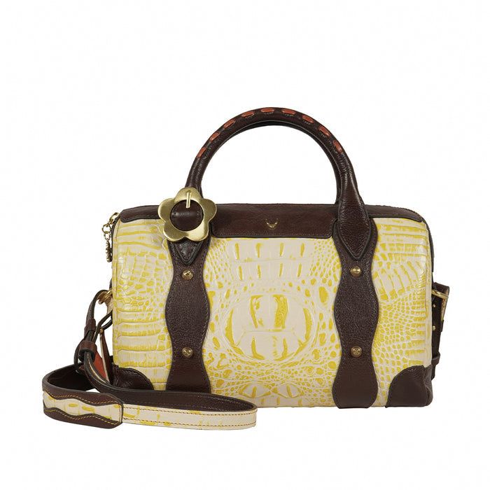 Kiko - 02 Yellow Leather Bowling Bag