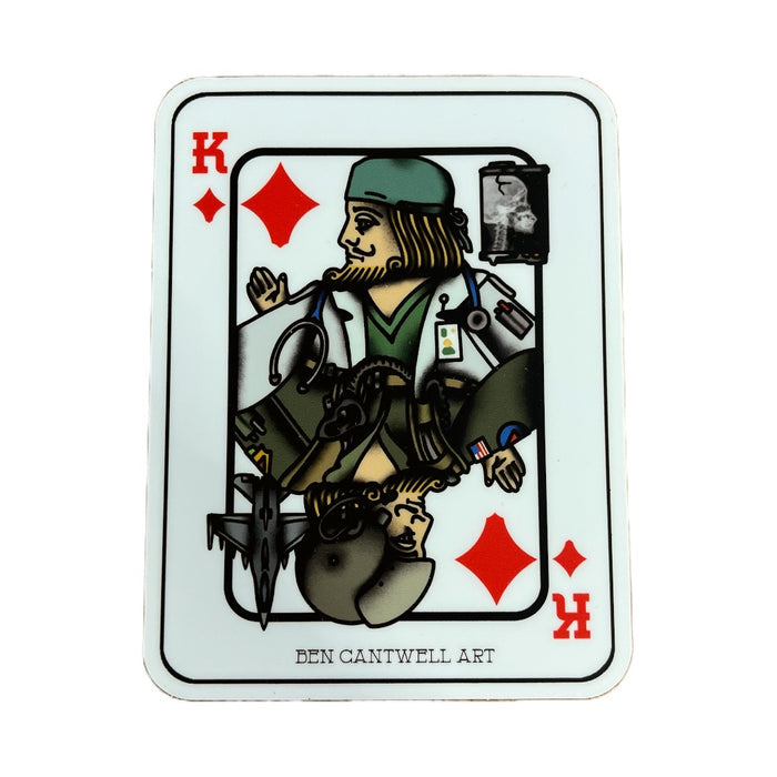 King of Diamonds Pilot Doctor Sticker