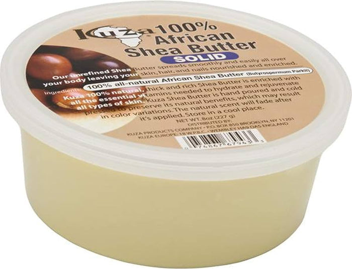 Kuza 100% Pure African Shea Butter White Solid 8oz