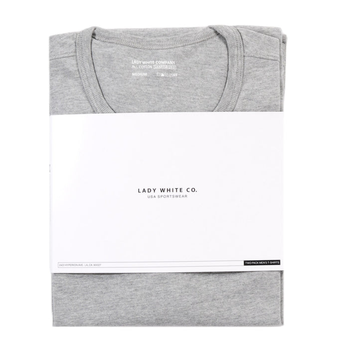 LADY WHITE CO. T-SHIRT 2-PACK HEATHER GREY