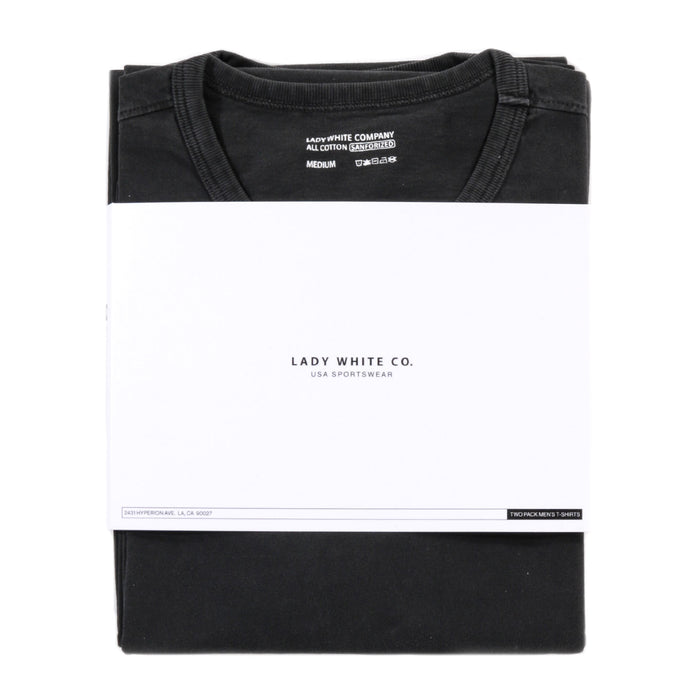 LADY WHITE CO. T-SHIRT 2-PACK PIGMENT CHARCOAL
