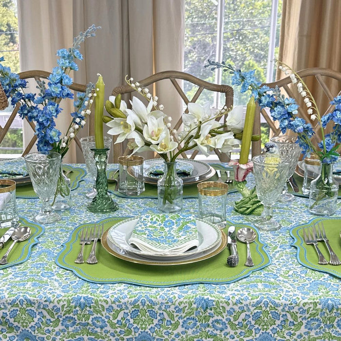 Larkspur & Bramble: Blue & Green - Tablecloth