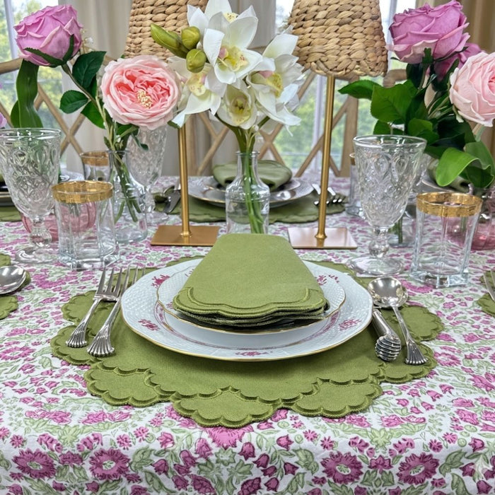 Larkspur & Bramble: Plum and Sage - Tablecloth