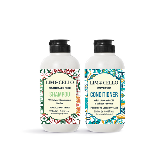 Lim & Cello Naturally Nice Shampoo 250ml & Extreme Conditioner 250ml