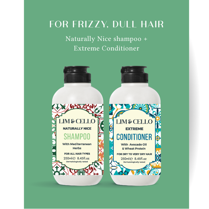 Lim & Cello Naturally Nice Shampoo 250ml & Extreme Conditioner 250ml