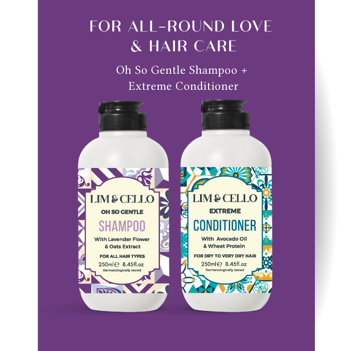 Lim & Cello Oh So Gentle Shampoo 250ml & Extreme Conditioner 250ml