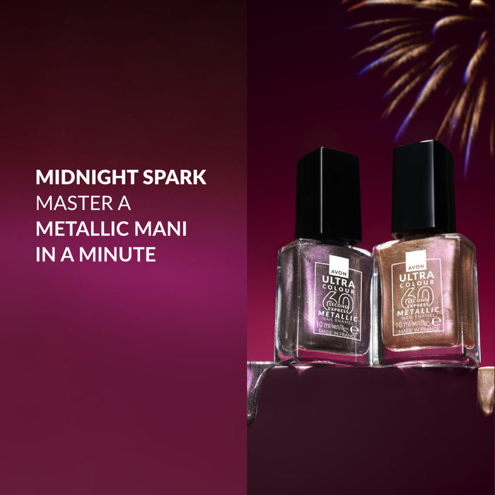 Limited Edition Ultra Colour 60 Second Express Metallic Nail Enamel Midnight Spark