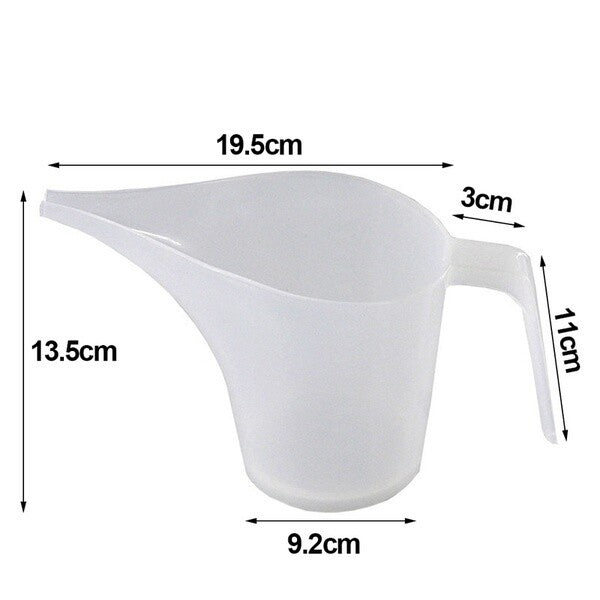 Long mouth plastic measuring cup
