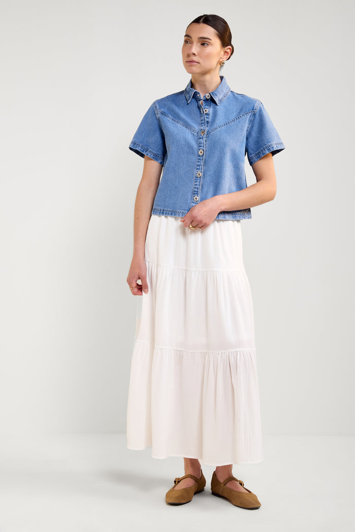 Long Tiered Skirt - 6054