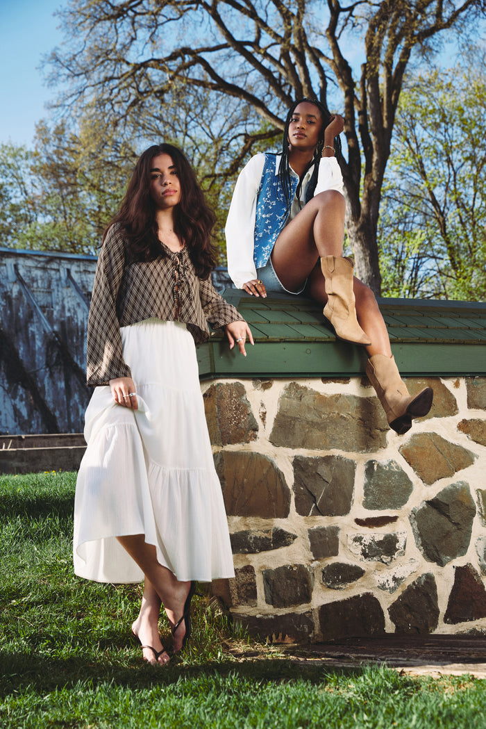 Long Tiered Skirt - 6054