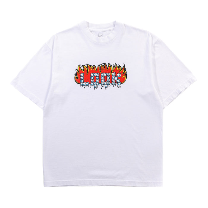 LQQK STUDIO FIRE & ICE TEE WHITE