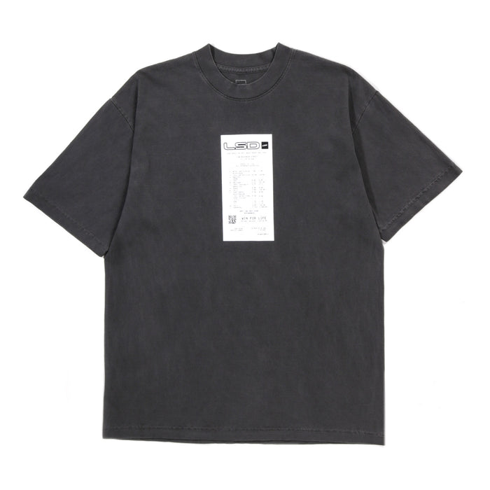 LQQK STUDIO PARTY RECEIPT TEE WASHED BLACK