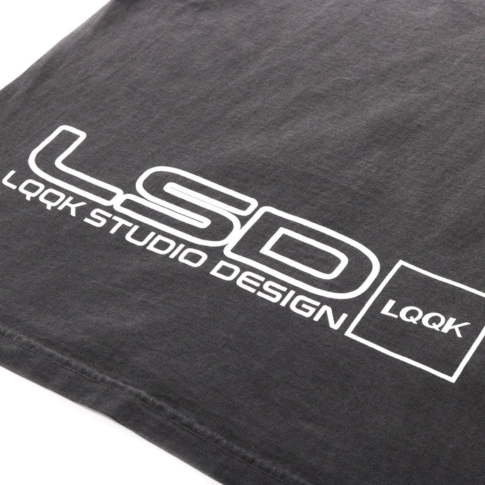 LQQK STUDIO PARTY RECEIPT TEE WASHED BLACK