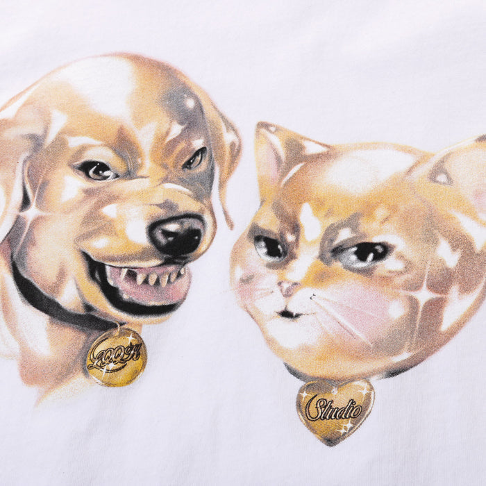 LQQK STUDIO SASSY PETS TEE WHITE