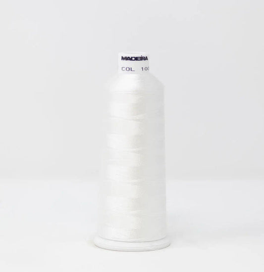 Madeira Rayon 1001 Super White Embroidery Thread 5500 Yards