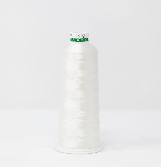 Madeira Rayon 1002 Snow White Embroidery Thread 5500 Yards