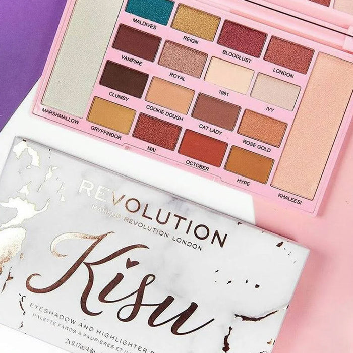 HOK Makeup Makeup Revolution X Kisu Shadow & Highlighter Palette Makeup Revolution 929A Eyes Eyeshadow Makeup Makeup revolution