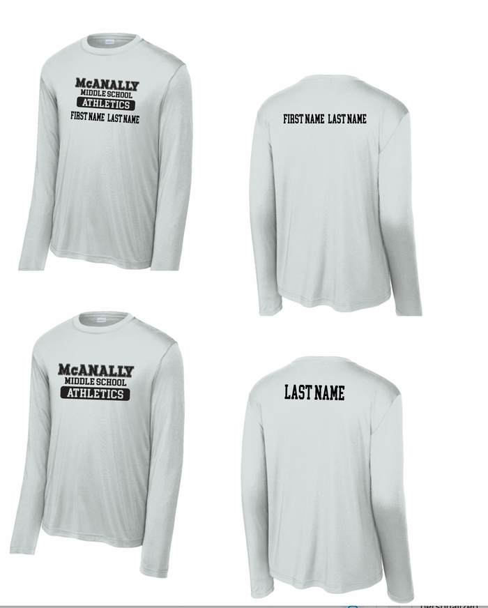 McAnally MS Athletic Long Sleeve Moisture Management Tee