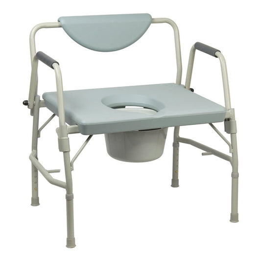 McKesson Bariatric Commode Chair, Steel Frame - 146-11135-1 - LL Medico