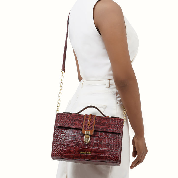 Michiko 01 Red Leather Crossbody