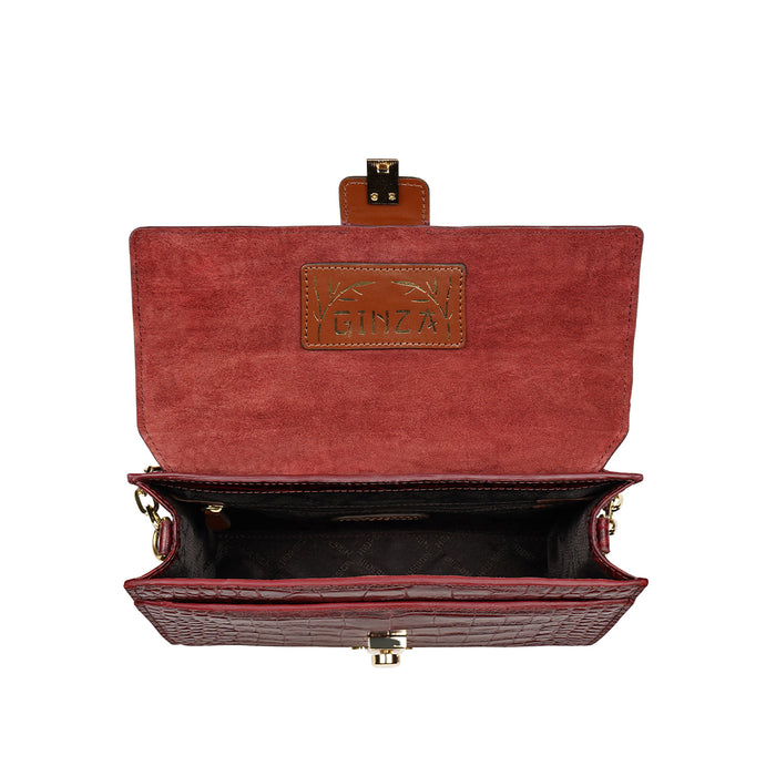 Michiko 01 Red Leather Crossbody