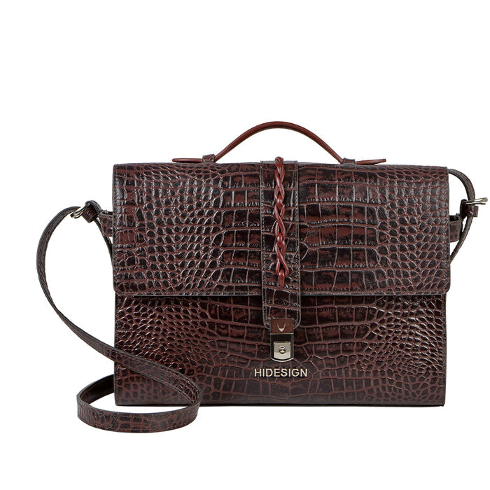 Michiko 02 Violet Leather Shoulder Bag