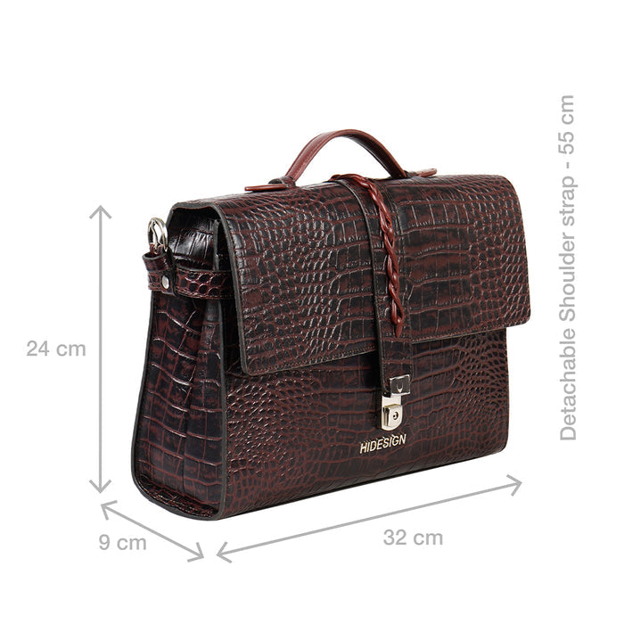 Michiko 02 Violet Leather Shoulder Bag