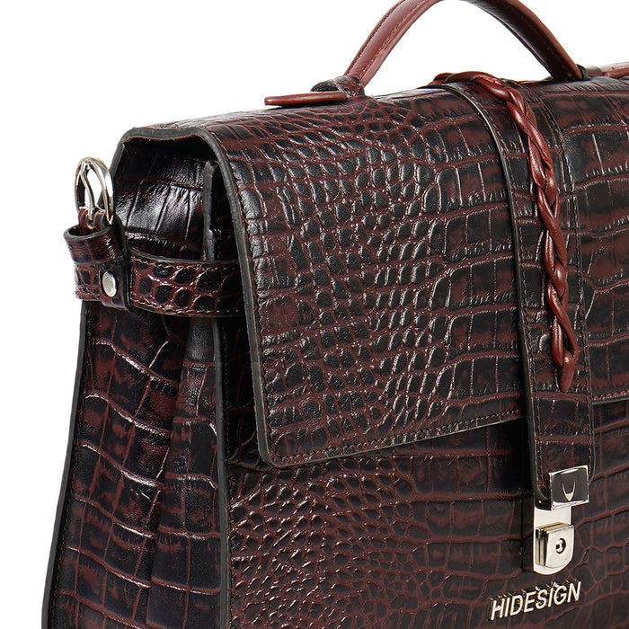 Michiko 02 Violet Leather Shoulder Bag