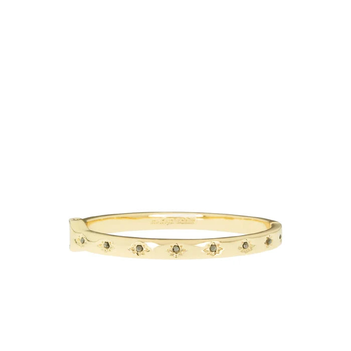 Mini Crystal Starburst Hinged Bangle