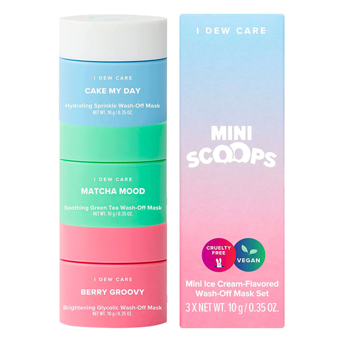 I DEW CARE Mini Scoops Wash-Off Mask Set Nudie Glow Australia