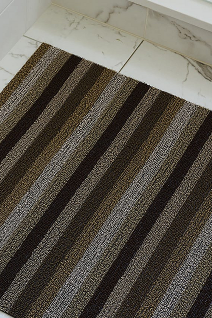 Chilewich-Even-Stripe-Shag-Mat-Mocha