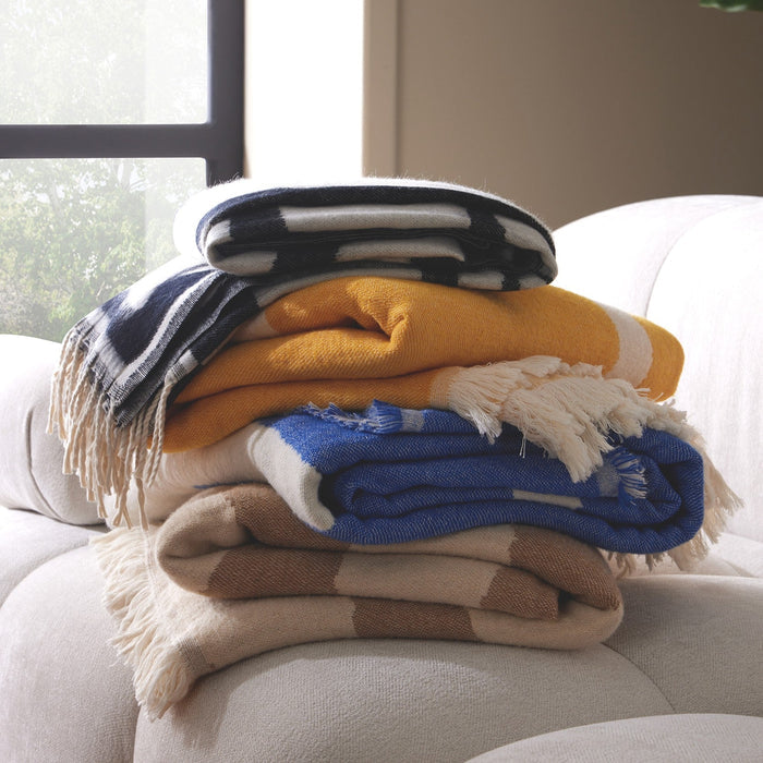 Motif Abstract Sofa Throw - Yellow - DUSK