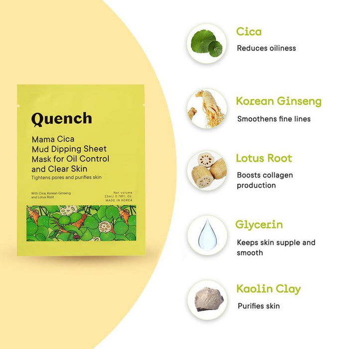 Mud Sheet Mask with Cica Herb Repair (Pack of 6)