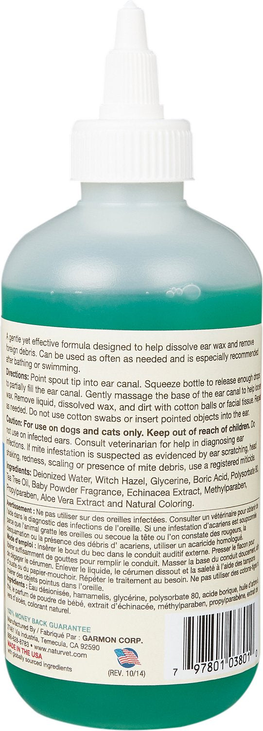 NaturVet Aloe & Baby Powder Scent Dog & Cat Ear Wash
