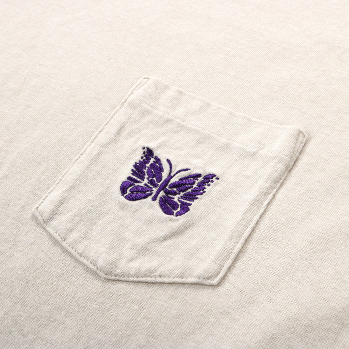 NEEDLES S/S POCKET TEE COTTON JERSEY BEIGE