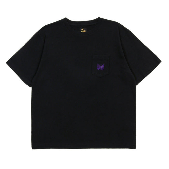 NEEDLES S/S POCKET TEE COTTON JERSEY BLACK
