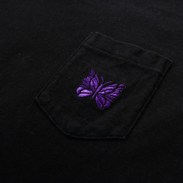 NEEDLES S/S POCKET TEE COTTON JERSEY BLACK