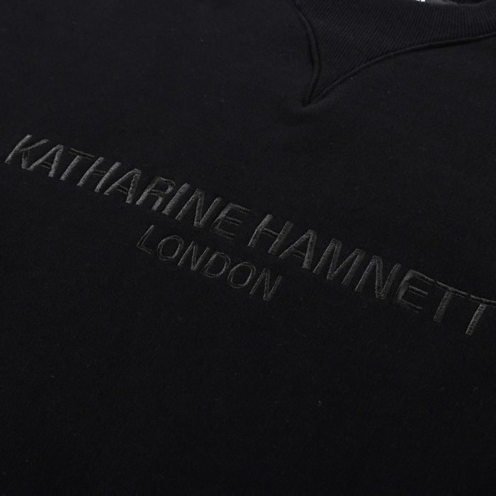 NEIGHBORHOOD KATHARINE HAMNETT LOGO CREW SWEATSHIRT BLACK