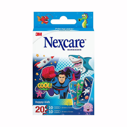 Nexcare Happy Kids Cool Assorted Bandages - 20 Pieces, Medical Tape & Bandages