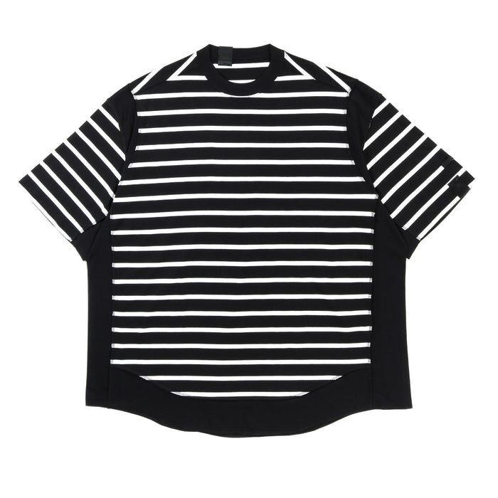 N.HOOLYWOOD 2251-CS53 BORDER STRIPE OVERSIZED T-SHIRT BLACK