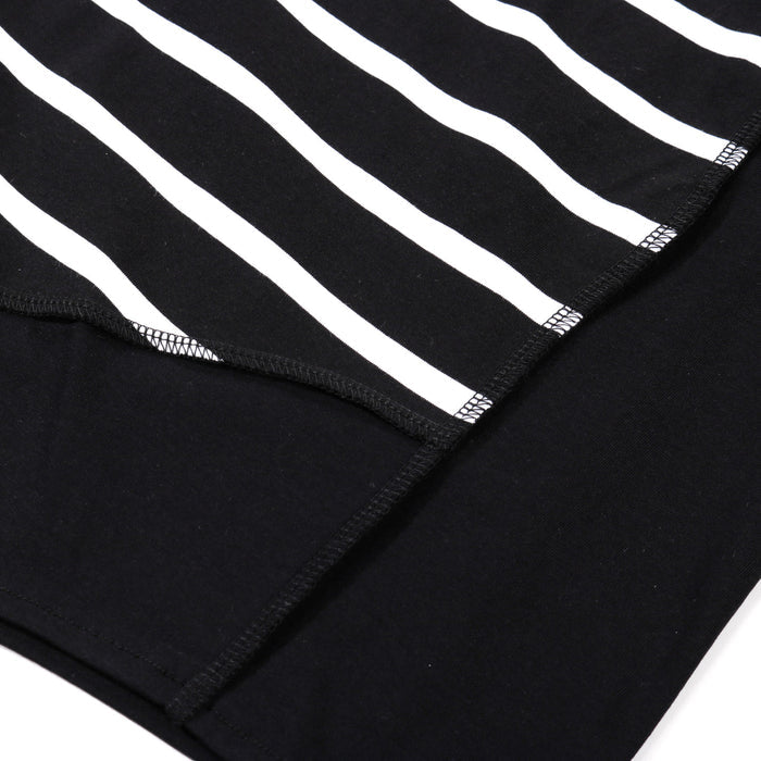 N.HOOLYWOOD 2251-CS53 BORDER STRIPE OVERSIZED T-SHIRT BLACK