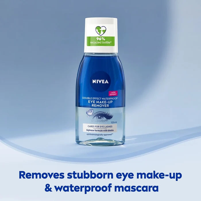 Nivea Double Effect Eye Makeup Remover - 125ml,  Makeup Removers