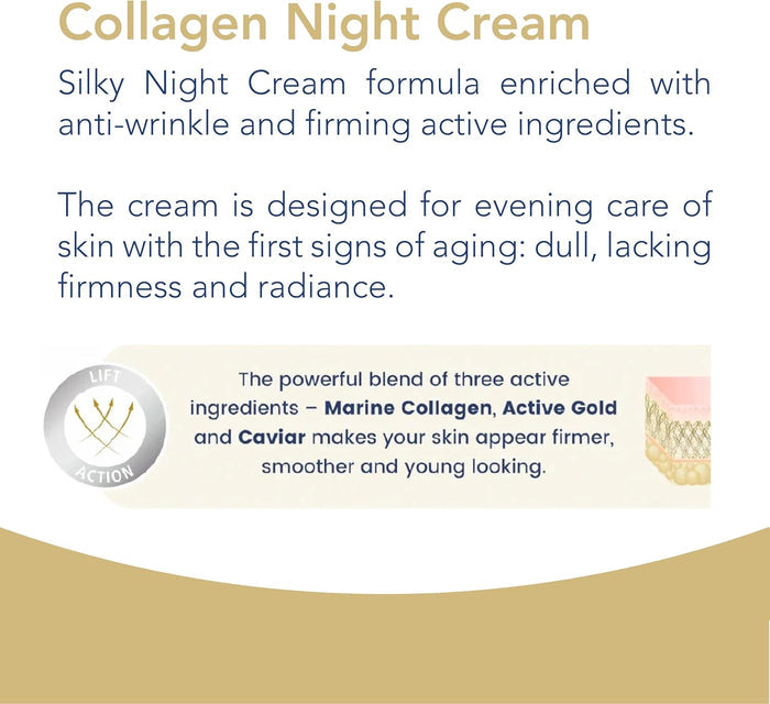 NovaClear Collagen Anti-Aging Night Cream Moisturizer - 50ml, Anti-Aging Skin Care