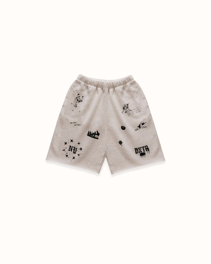 NY Sketch Oat Marl Short
